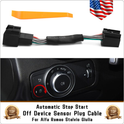 For Alfa Romeo Stelvio Giulia Automatic Stop Start Off Device Sensor Plug Cable