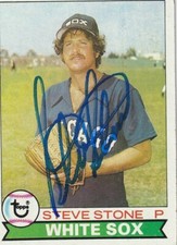STEVE STONE CHICAGO WHITE SOX  SIGNED 1979 TOPPS CARD #227