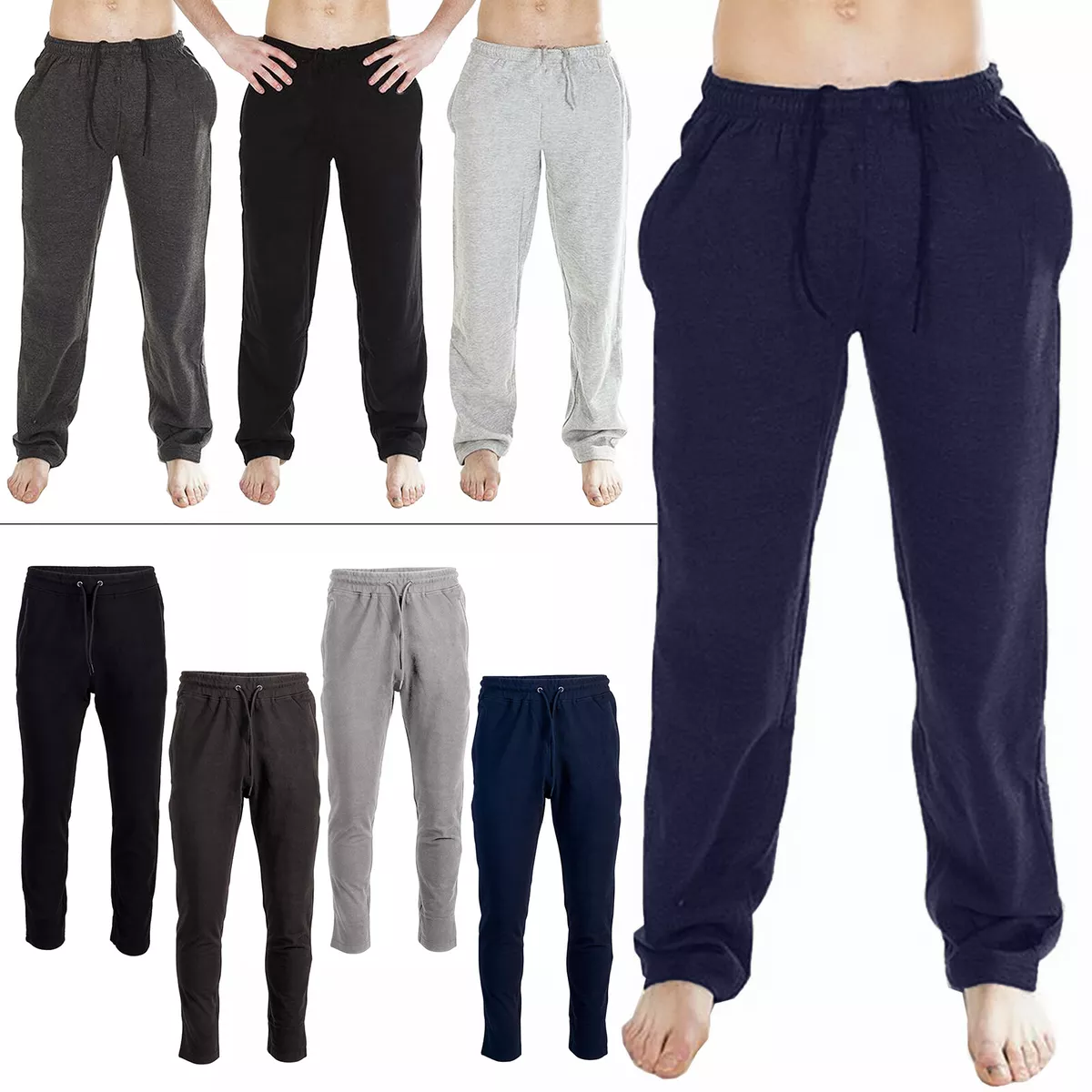 Hommes Pantalon Polaire lastique Jogging Resserr Bas de