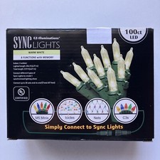 100ct LED Mini Light Set Strand Clear Bulbs Green Cord Primitive Multi Function