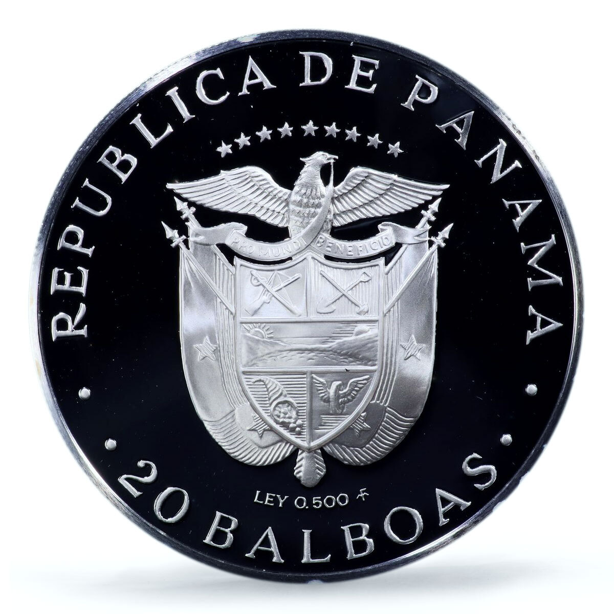 コレクション S.BOLIVAR Republic of Panama 20 BALBOAS 1974 Panama 20 Balboas Proof Silver coin, Simon Bolivar 1783
