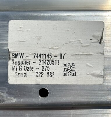 2019 BMW X5 Rear Bumper Reinforcement Impact Bar 744114507  