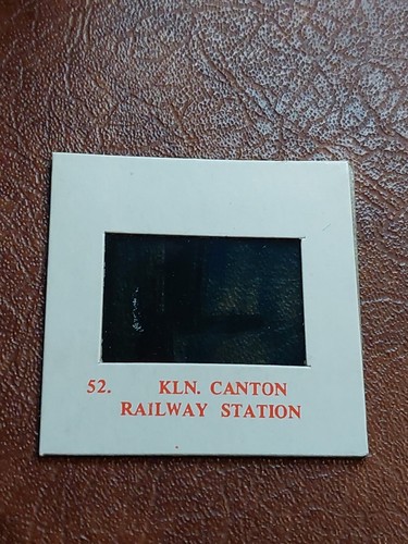 Vintage 35mm Slide Hong Kong China Kowloon Canton Railway Station Fountain Buses - Picture 2 of 3