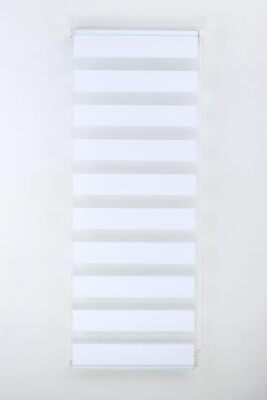 Tag und Nacht Rollos Zebra Sicht Fensterrollo weiß schwarz grau einfache Montage