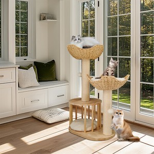 Cat Tower Tree Condo Sisal Scratching Posts Kitten Centre d'activités Play House