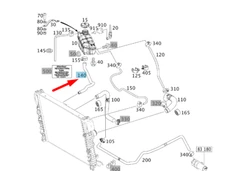 MB SLR R199 Expansion Tank To Recirculating Pump Hose A1995000475 NO 🇺🇸 DUTIES
