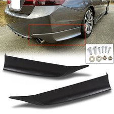 For 2013-2015 Honda Accord 4dr Hfp Style Black Pu Rear Bumper Spoiler Lip 2pcs