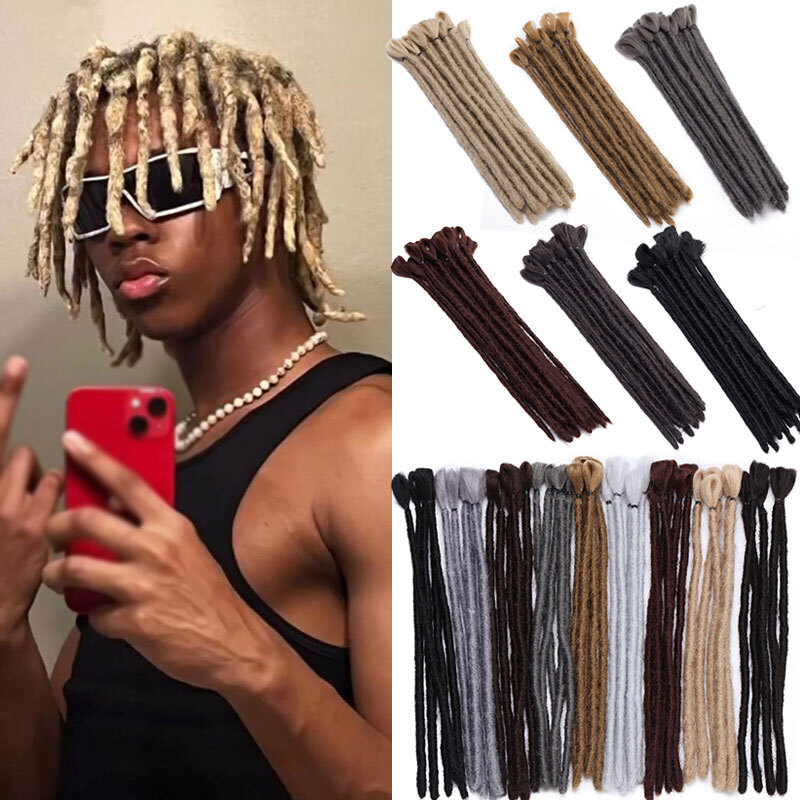 14 Zoll Dreadlock Extensions – 30 Strähnen, 0,8 Cm Dicke, Kunsthaar, Mit Häkelnadel