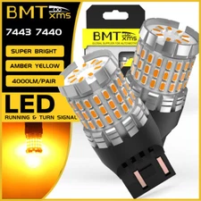 2X Amber 7443 LED Front Turn Signal Light Bulbs Canbus for Toyota RAV4 2001-2023