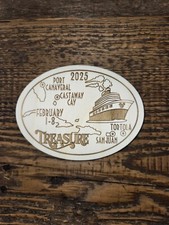 Cruise itinerary magnet. Disney Treasure souvenier.