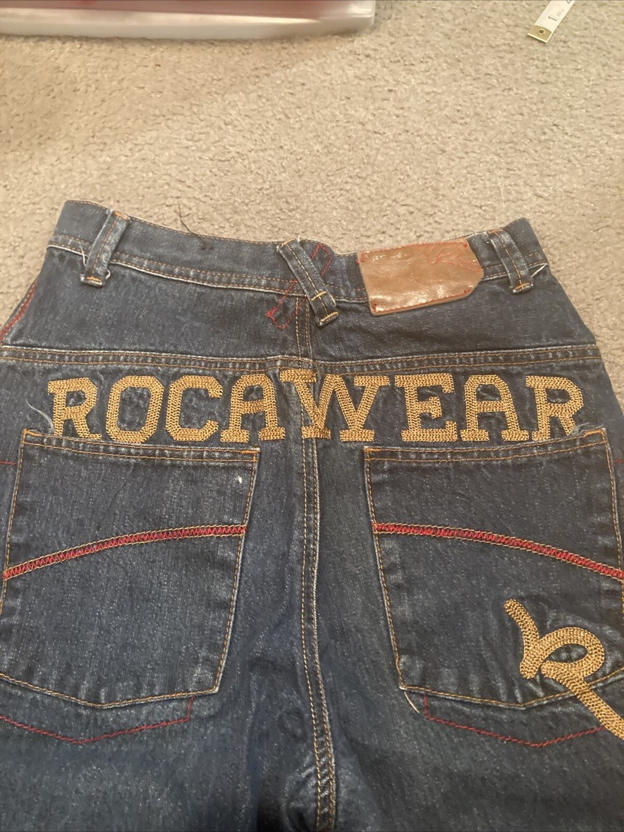 Rocawear Jeans Women's Size 14 Blue Classic Embroidered