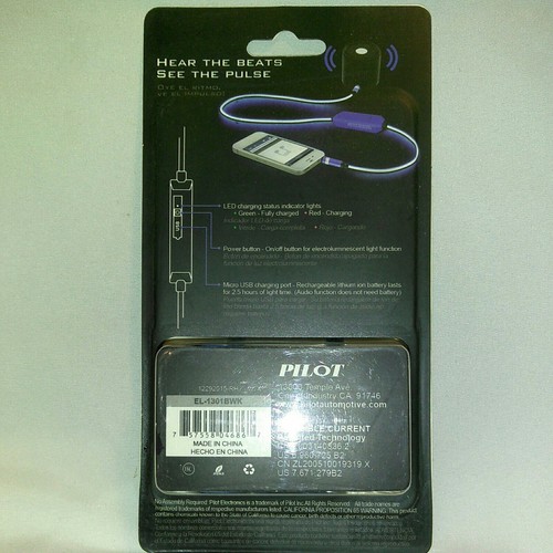 Cable auxiliar de respuesta de audio electroluminiscente azul pulso de luz - Imagen 3 de 3