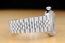 ROLEX MENS DATEJUST 1601 BLACK 18K WHITE GOLD STAINLESS STEEL JUBILEE WATCH 8