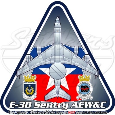 Boeing E-3D Sentry AEW&C Chile  FACh, Chilean Air Force AWACS 95mm Sticker Decal