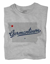 Germantown Iowa IA T-Shirt MAP
