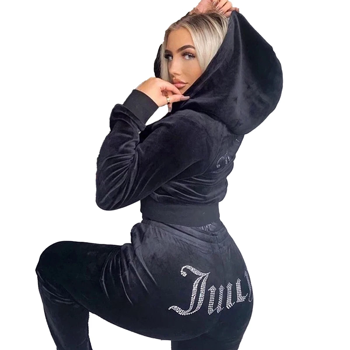 Velour Tracksuit Pants for Women Winter Velour Pants Tracksuits Yoga Running  Sport Pants Casual Velvet Fleece Jogger Pant 