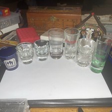 8 Vintage Shot Glasses Mostly 1960  s Ex.Cond