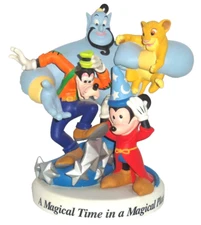 Walt Disney World Genie Goofy Simba Mickey Figurine 1996 25th Magical Place Time