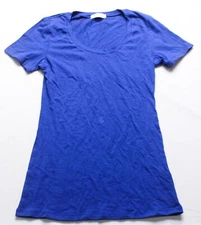 Active Basic Women's Casual Crewneck Short Sleeve Tee Shirt BL1 Blue Small