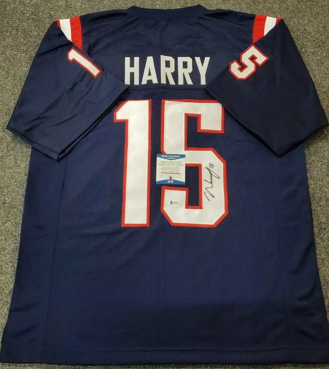 NEW ENGLAND PATRIOTS N KEAL HARRY AUTOGRAPHED SIGNED JERSEY