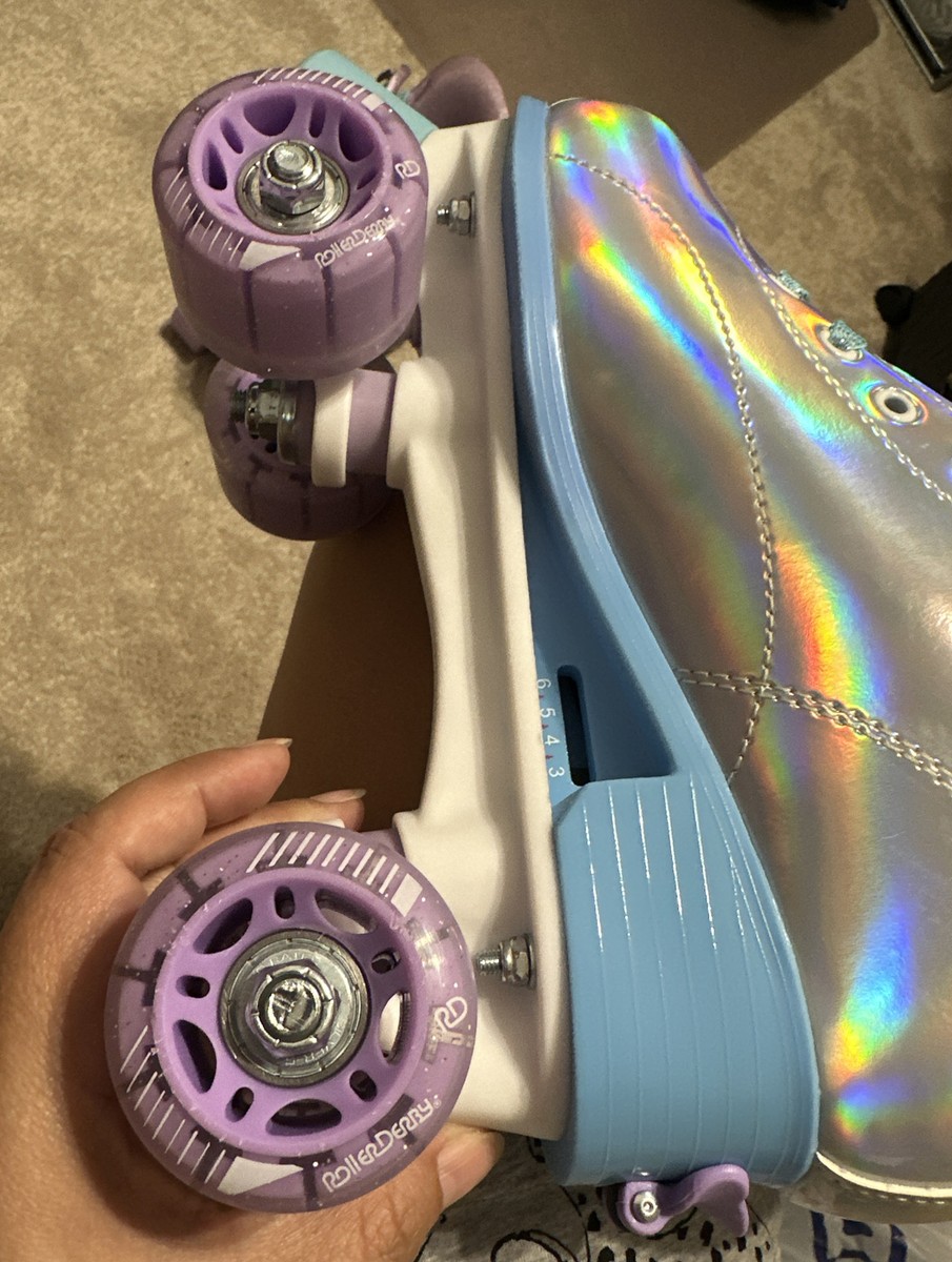 OOBEST® Rose Patins à Roulettes Taille Entre 35-38(M) Réglable Flash