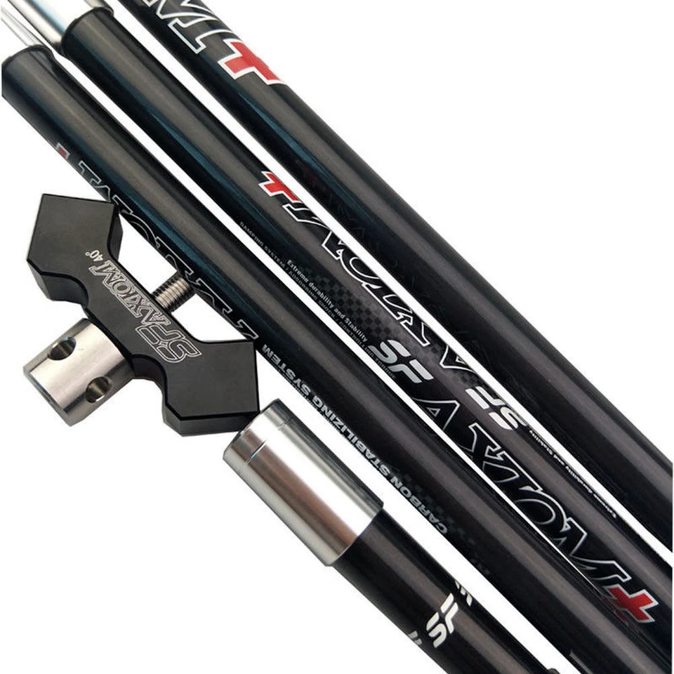 1 conjunto de barra de equilíbrio de carbono sistema estabilizador de arco e flecha amortecedor arco composto curvo - Imagem 4 de 4