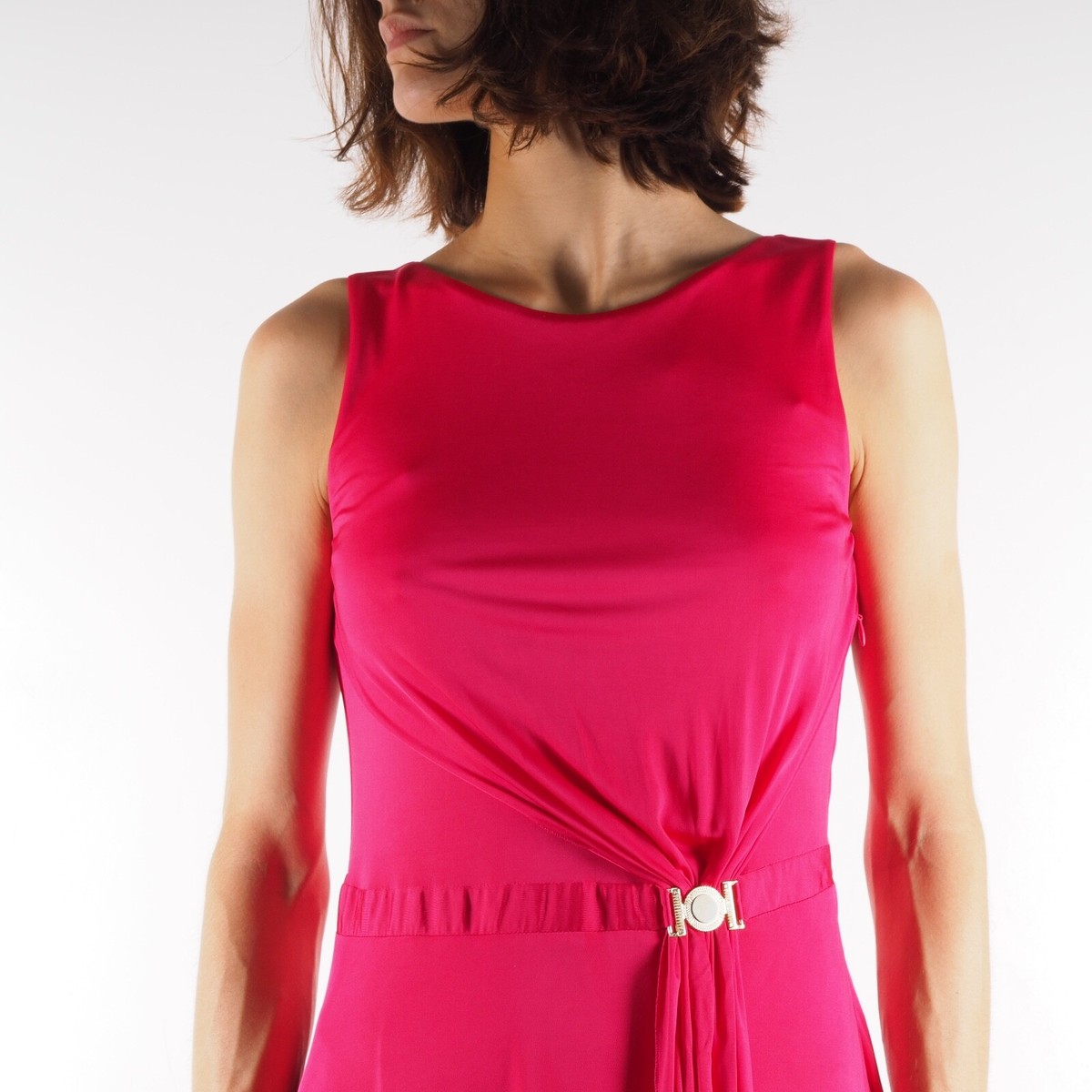 Gianni Versace Collection Women's Pink Viscose Pleated Jewel