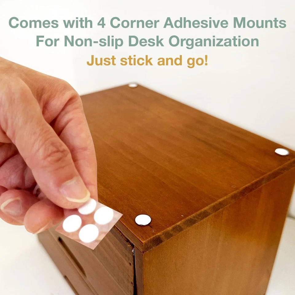 Armário boticário de mesa vintage com 3 gavetas pequeno, madeira mogno marrom  - Imagem 3 de 4