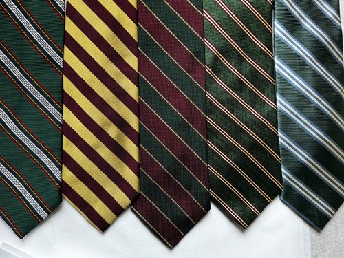 New Vintage Brooks Brothers Makers Lot 5 Silk Ties Repp Stripe 57 x 3.75 - Picture 2 of 12