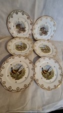 Lot 10 ASSIETTES PLATES DÉCOR ANIMAUX PORCELAINE  LIMOGES LP HAUTE- EPOQUE Neuf