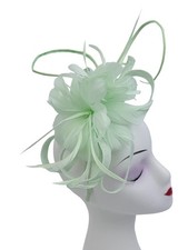 New Fascinator Wedding Hat Race Occasion Headband Clip Flower Hat Feathers Ascot