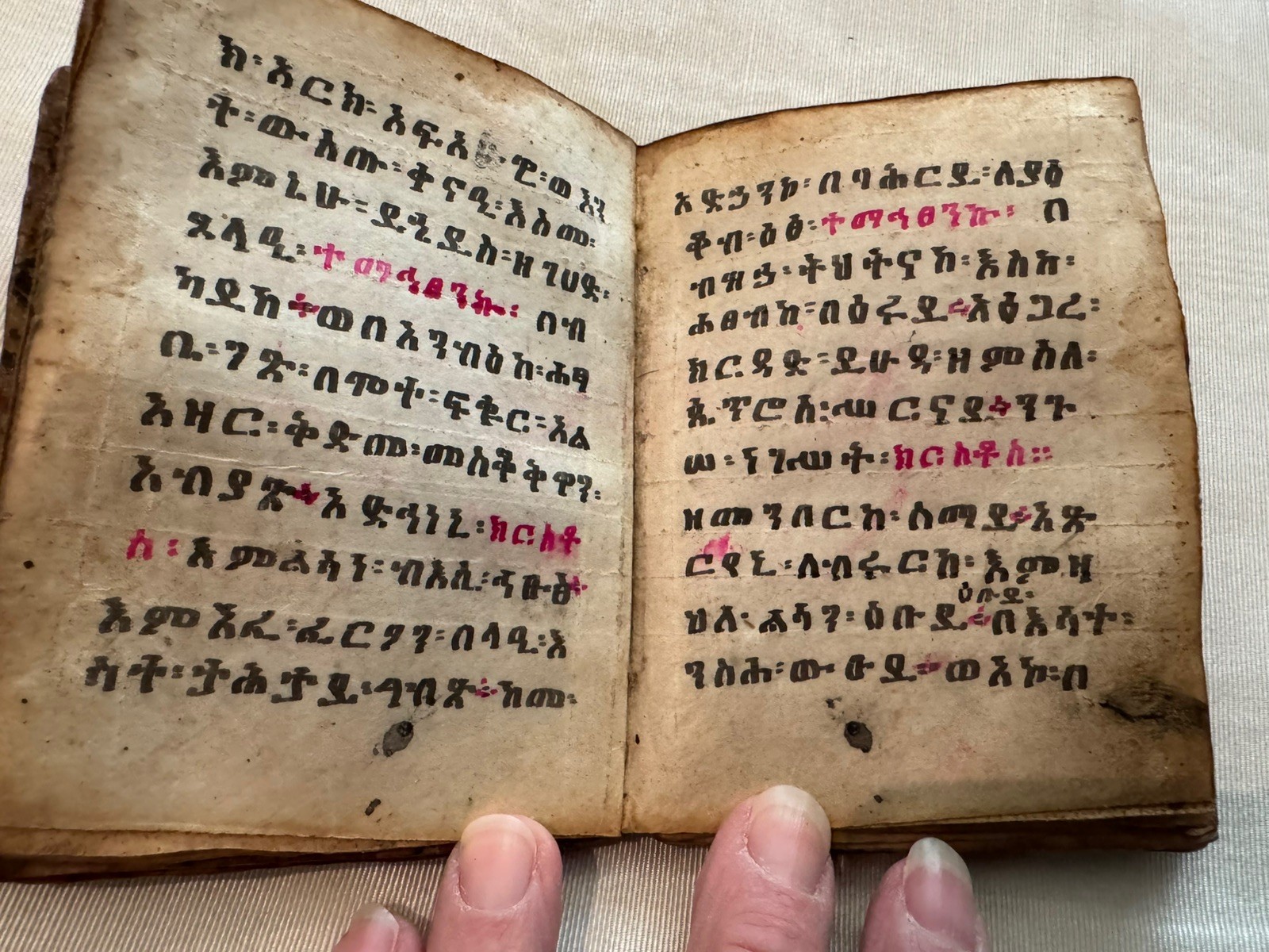 Ge10 Script Antique Ethiopian Bible – Ge’ez Script on Vellum Hand Written ...