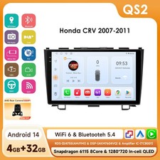 For Honda CR-V 2007 -2011 Car GPS Radio CarPlay BT5.4 DSP WIFI Android 14 Stereo
