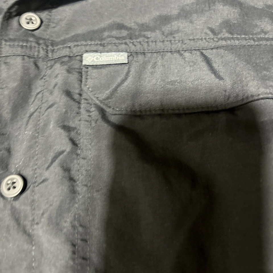 Columbia Shirts (2) Mens Medium Black Khaki Omni-Shade Vented Long Sleeve UPF - Image 3 of 4