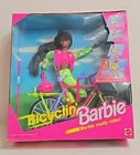 Vintage Bicyclin' Barbie Doll Set 1993 African American Mattel