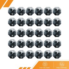 Pack of 60 K9 Crystal Octagon Beads 2 Holes 14mm Chandelier Prisms Light Black