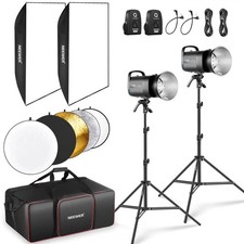 NEEWER 2 Pack S101-400W PRO 400Ws Studio Monolight Flash Light Kit