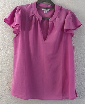CeCe Flutter Sleeve V-Neck Top, a versatile blouse Size Small