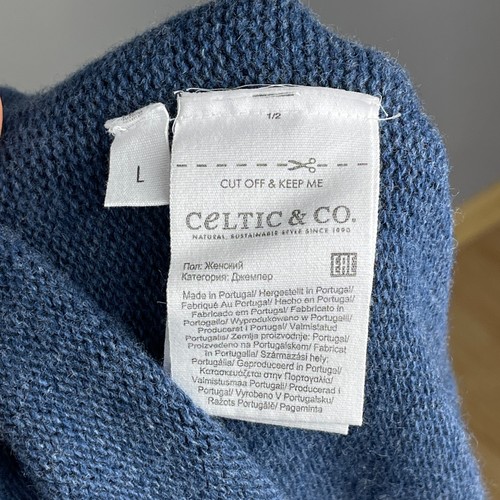 Celtic & Co. Damen Strickpullover blau Lammwolle - Größe L - Bild 12 von 13