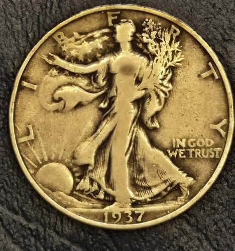 1937 D Walking Liberty Half Dollar -  Fine Condition