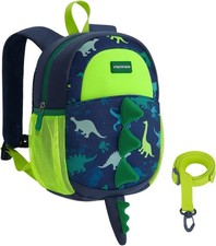 Toddler Backpack for Boys 2-4 Cute Dinosaur Backpack with Kids Leash, 3D Cartoon