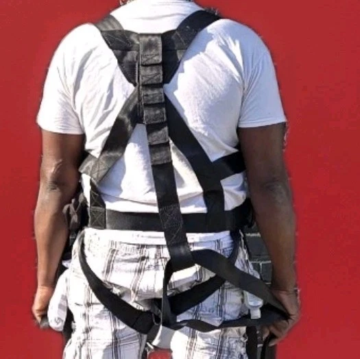 Arnés de seguridad negro API para exteriores correa de seguridad modelo #APIFBSH 350 lb Foto 2 de 4