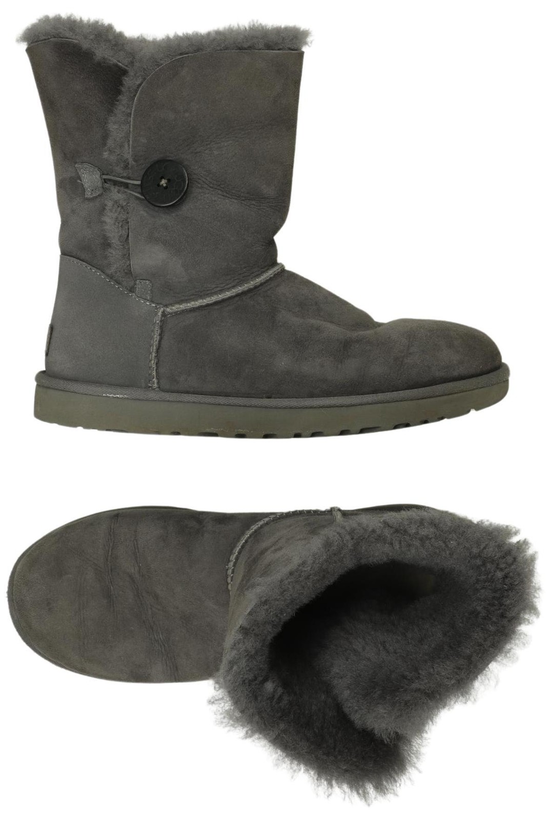 UGG Stiefelette Damen Ankle Boots Booties Gr. EU 42 Leder Grau #ih2qg98