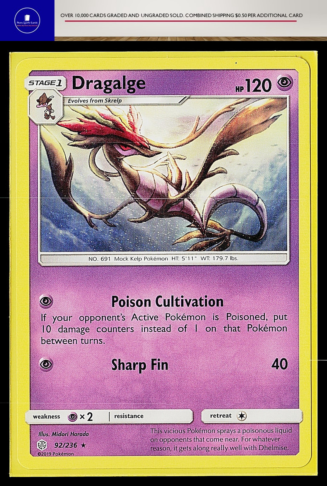 SM - Cosmic Eclipse Dragalge #92/236 Rare