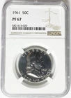 1961 50c Franklin Silver Proof Half Dollar Fifty Cents NGC PF67