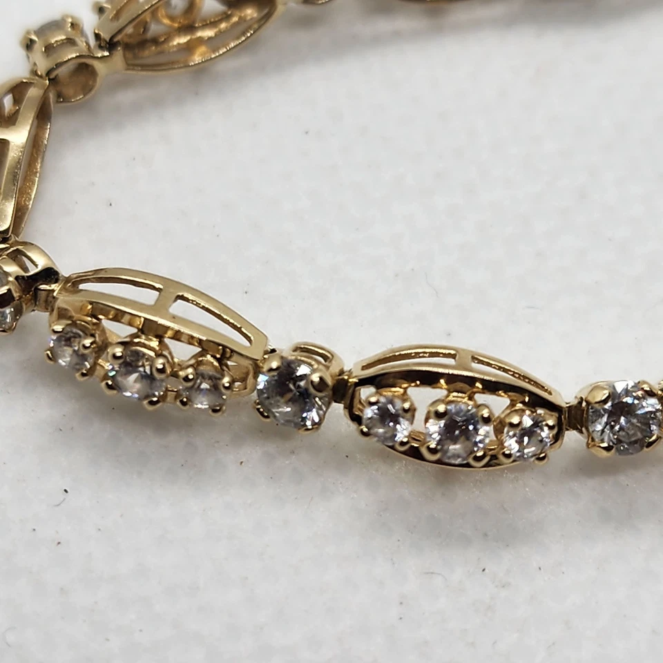 Diaminique DQCZ Tennis Bracelet 14k QVC Vintage - Image 2 of 4