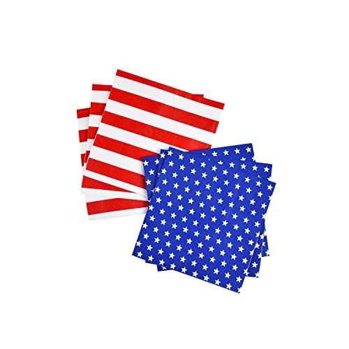 American Flag Patriotic Party Supplies Disposable Paper Napkins Cocktail