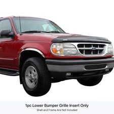 For Ford Explorer 95-98 APG 1-Pc Black 8x6 mm Horizontal Billet Bumper Grille