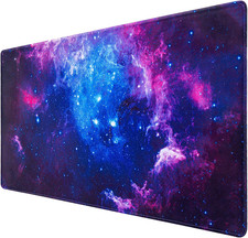Large Gaming Mouse Pad 31.5x15.7 Extended Desk Mat Non Slip Rubber Keyboard Mat