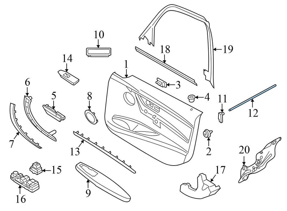 2015-2016 BMW 428I XDRIVE GRAN COUPE - Right Exterior DOOR Handle Light - Image 3 of 4